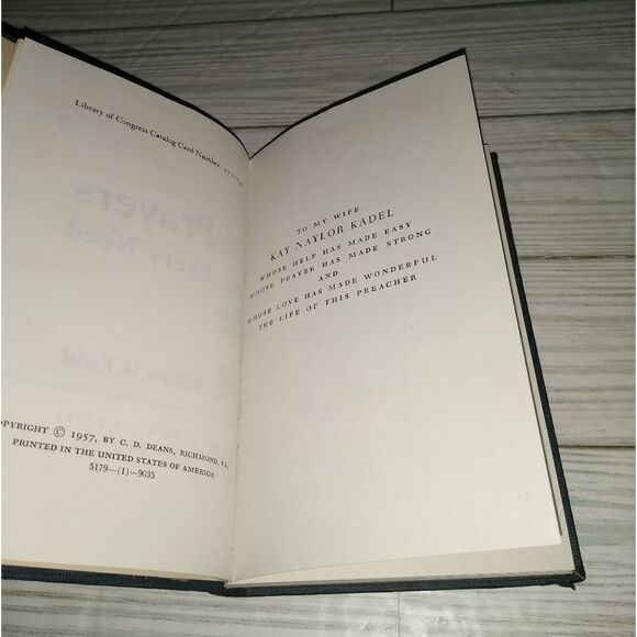 Prayers for Every Need by William H. Kadel Vintage Hardcover Book 1957 1st Ed. - Picture 4 of 8